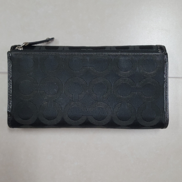 Authentic Coach Long Wallet Black Purple - Classic Design, Well-Maintained - Picture 11 of 13